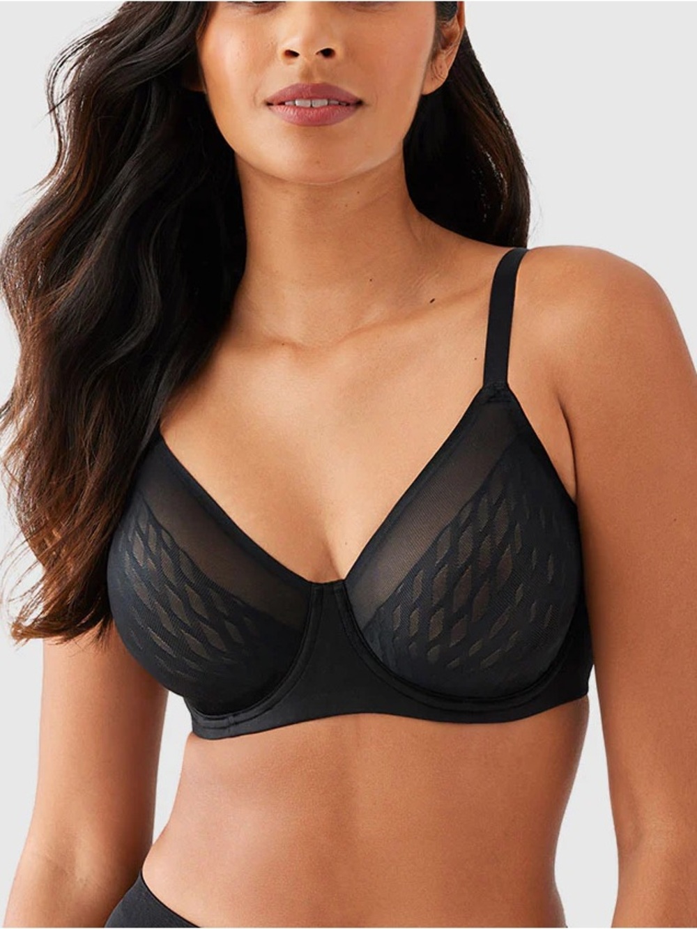 WACOAL Size 40D Elevated Allure Black Underwire Bra - 855336